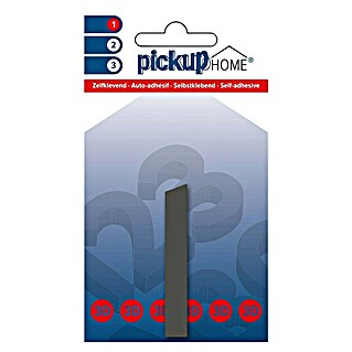 Pickup 3D Home Hišna številka Rio (Motiv: 1, Višina: 6 cm, Sive barve, Plastika, Samolepilen)