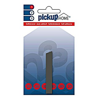 Pickup 3D Home Número (Altura: 6 cm, Motivo: 1, Gris, Plástico, Autoadhesivo)