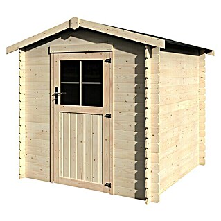 Décor et Jardin Gerätehaus Haya (Außenmaß inkl. Dachüberstand (B x T): 230 x 213 cm, Wandstärke: 19 mm, Natur)