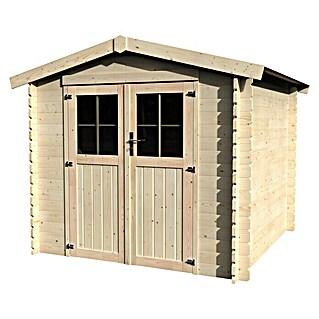 Décor et Jardin Gerätehaus Flandre (Außenbreite inkl. Dachüberstand: 258 cm, Außentiefe inkl. Dachüberstand: 238 cm, Holz, Natur)