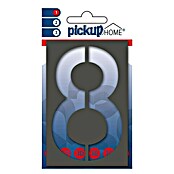 Pickup 3D Home Huisnummer Milan (Hoogte: 10 cm, Motief: 8, Grijs, Kunststof, Zelfklevend)