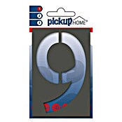 Pickup 3D Home Huisnummer (Hoogte: 10 cm, Motief: 9, Grijs, Kunststof, Zelfklevend)