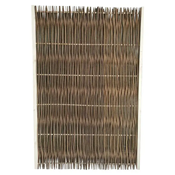 Sichtschutzelement aus Weide - B x H: 120 x 180 cm, Braun - Dekorativer Weidenzaun aus naturbelassenen Zweigen. Der Zaun ist ein Naturprodukt und bietet Sichtschutz für den Garten.