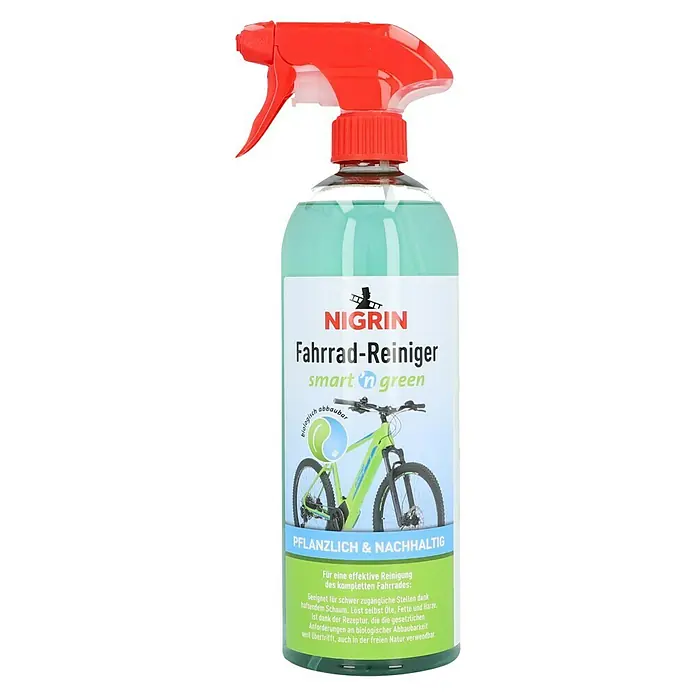 Nigrin Fahrradreiniger SMART'N GREEN - 750 ml - Nigrin Fahrrad-Reiniger "smart & green" im Sprühbehälter. Das Produkt ist biologisch abbaubar und für die effektive Fahrradreinigung konzipiert.