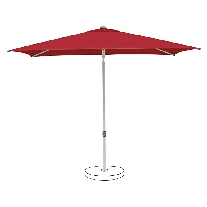 Suncomfort Marktschirm Pop Up (Aurora Rot, L x B: 200 x 250 cm) | BAUHAUS