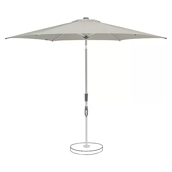 Suncomfort Marktschirm rund SlideHellgrau, Durchmesser Bespannung: 250 cm