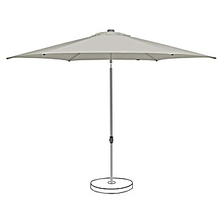 Suncomfort Marktschirm rund Pop Up (Hellgrau, Durchmesser Bespannung: 300 cm)