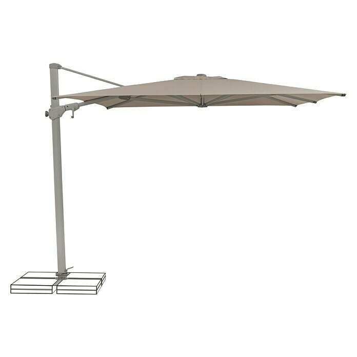 Suncomfort Ampelschirm Varioflex (Light Taupe, Bespannungsmaß (L x B): 330 x 270 cm) | BAUHAUS