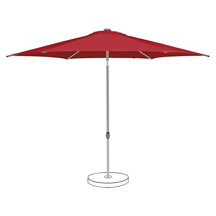 Suncomfort Marktschirm rund Pop Up (Aurora Rot, Durchmesser Bespannung: 300 cm) | BAUHAUS