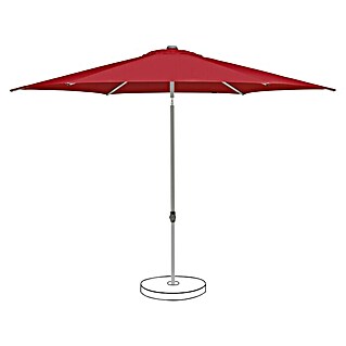 Suncomfort Marktschirm rund Pop Up (Aurora Rot, Durchmesser Bespannung: 300 cm)