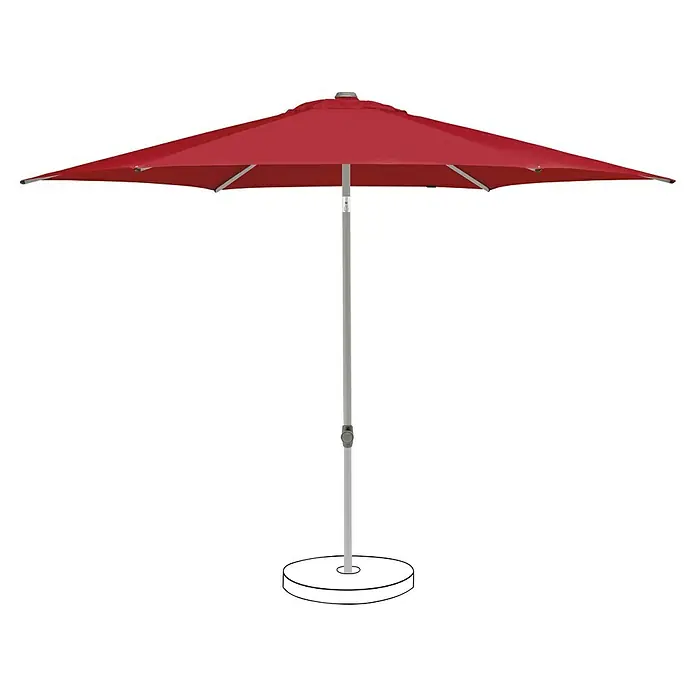 Suncomfort Marktschirm rund Pop Up - Aurora Rot, Durchmesser Bespannung: 250 cm - Roter Gartenschirm mit stabilem Ständer für sonnige Tage im Freien. Ideal für Garten, Terrasse oder Balkon und bietet angenehmen Schatten.