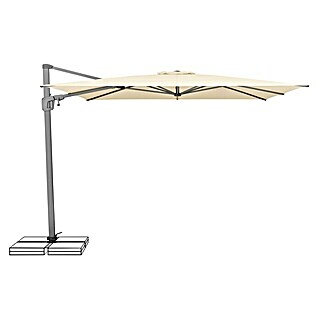 Suncomfort Ampelschirm Sunflex (Ecru, Bespannungsmaß (L x B): 300 x 300 cm)