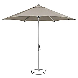 Suncomfort Marktschirm rund Shell Turn (Light Taupe, Durchmesser Bespannung: 330 cm)