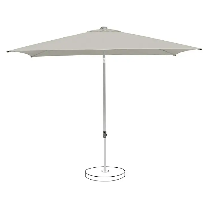 Suncomfort Marktschirm Pop Up - Hellgrau, Bespannungsmaß (L x B): 200 x 250 cm - Sonnenschirm mit quadratischem Schirm und stabilem Ständer für den Garten oder die Terrasse. Ideal für sonnige Tage im Freien.