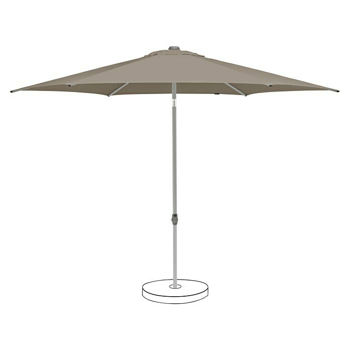 Suncomfort Marktschirm rund Pop Up (Light Taupe, Durchmesser Bespannung: 300 cm) | BAUHAUS