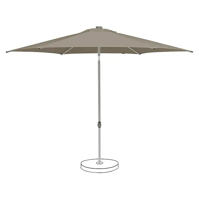Suncomfort Marktschirm rund Pop Up - Light Taupe, Durchmesser Bespannung: 300 cm - Sonnenschirm mit beiger Bespannung und stabilem Ständer für sonnige Stunden im Freien. Ideal für Garten, Terrasse und Balkon.