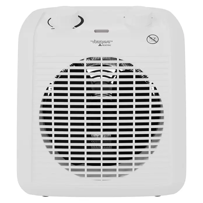 Voltomat HEATING Heizlüfter - 1.000 W - 2.000 W, Weiß/Grau, 19,5 x 14,9 x 23 cm