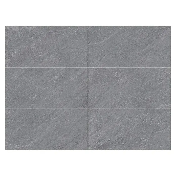 Feinsteinzeugfliese Piazza Grey - 59,7 x 119,7 cm, Grau, Matt - Graue Bodenfliesen mit leichter Textur, die ein modernes und elegantes Aussehen verleihen. Ideal für Innen- und Außenbereiche.