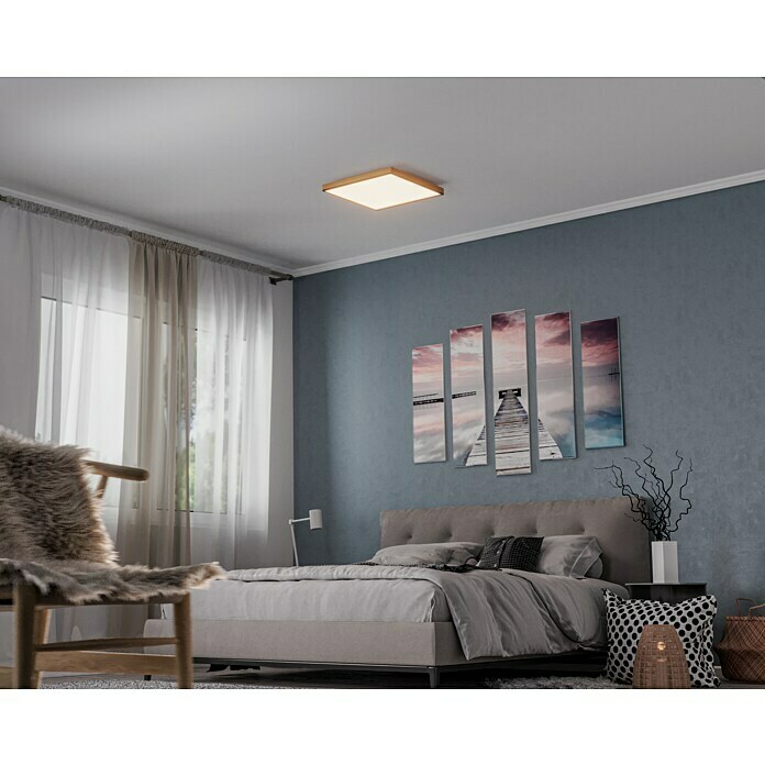 Globo Doro LED-Panel Holzoptik (24 W, 45 x 45 cm, Holzoptik/Graphit, Mehrfarbig) | BAUHAUS