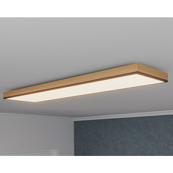 Globo Doro LED-Panel Holzoptik (24 W, 80 x 20 cm, Holzoptik/Graphit, Warmweiß) | BAUHAUS