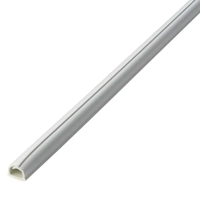 Inofix Cablefix Canaleta para cables adhesiva - L x An x Al: 100 x 1,5 x 1 cm, Blanco - Canaleta de cables de plástico en forma de D, ideal para la gestión discreta de cables y la protección de cables en interiores.