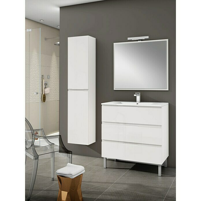 Mueble de lavabo Módena (45 x 80 x 69 cm, Blanco)