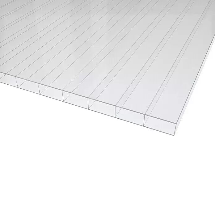 Exolon Stegplatte SDP 16/30 - L x B x S: 2.000 x 980 x 16 mm, Polycarbonat, Transparent - Klare Stegplatten aus Polycarbonat.