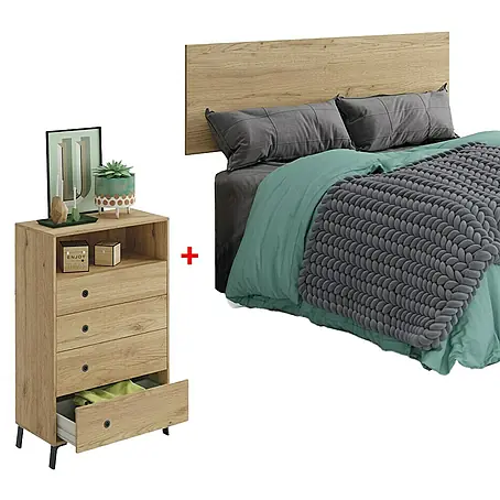 Muebles Pitarch Camila Cabecero de cama y cómoda