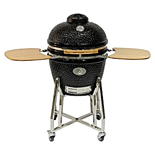 Flame Rock  Holzkohlegrill Kamado 22 (Durchmesser Grillfläche: 47 cm, Schwarz)