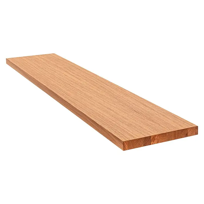 Pur Iternal Select Bankplatte - 190 x 35 x 4 cm, Eiche - Nahaufnahme einer Holzbohle mit Maserung und Textur, ideal für Möbelbau oder Innenausbau.