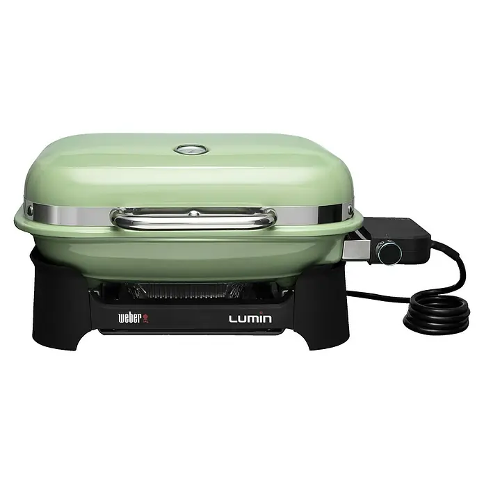 Weber Elektrogrill Lumin Compact - Grillfläche (B x T): 43 x 28 cm, 2.200 W, Mintgrün - Weber Lumin Elektrogrill in Grün. Der Grill ist kompakt und für den Balkon geeignet.