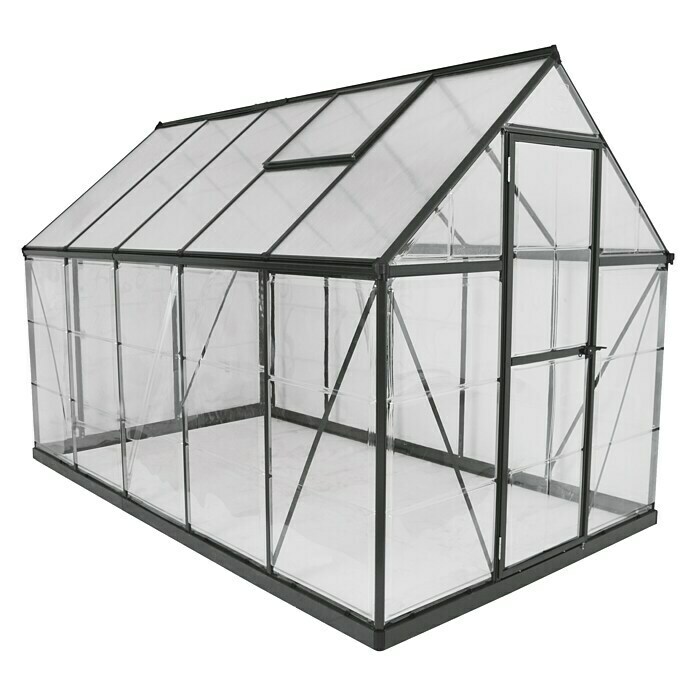 Palram – Canopia Gewächshaus Hybrid185 x 306 x 208 cm, 0,7 mm, Polycarbonat, Anthrazit Unknown