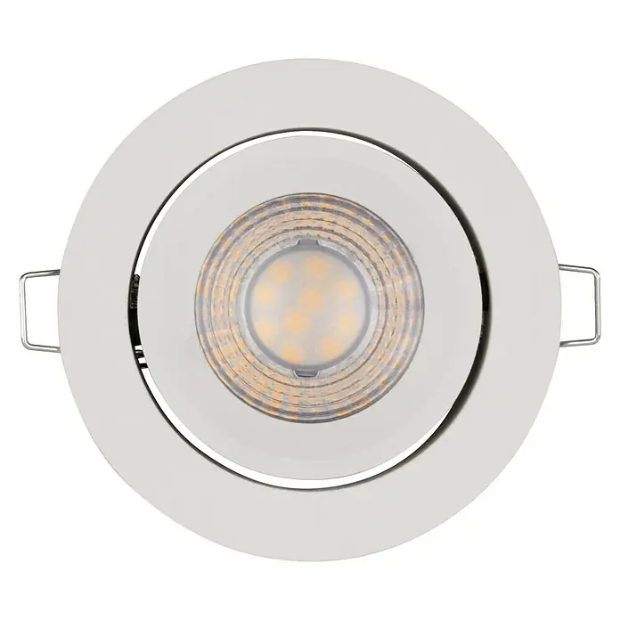 Ledvance LED-Einbauleuchten-Set Simple Dim - 4,9 W, Weiß, 3 Stk., Warmweiß - Weißer LED-Deckenspot für stilvolle Beleuchtung.