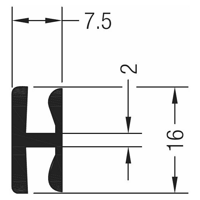 Solid Elements H-Verbindungsprofil (1,6 x 135 cm, Passend für: Solid Elements Kunststofffenster New Basic) | BAUHAUS