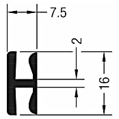 Solid Elements H-Verbindungsprofil (1,6 x 135 cm, Passend für: Solid Elements Kunststofffenster New Basic) | BAUHAUS