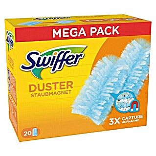 Swiffer Staubmagnet Ersatzpackung Duster Mega Pack (20 Stk., Passend für: Swiffer Staubmagnet System)