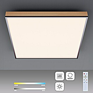 Globo Doro LED-Panel Holzoptik (24 W, 45 x 45 cm, Holzoptik/Graphit, Mehrfarbig)