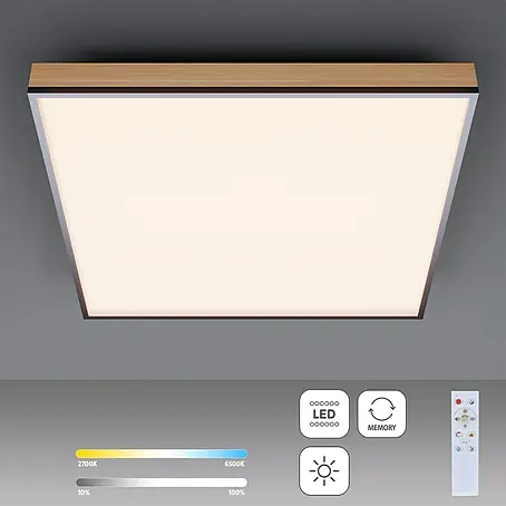 Globo Doro LED-Panel Holzoptik