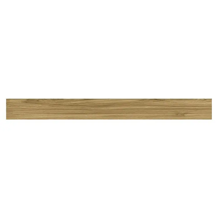 Atlas Concorde Solution Sockelfliese Twist Rovere - 7,2 x 90 cm, Beige, Matt - Helle Holzstruktur für Möbel oder Böden. Die Maserung verleiht dem Holz eine natürliche Optik und ist ideal für Innendesignprojekte.