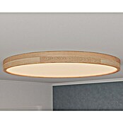 Globo LED-Deckenleuchte rund RAINER (60 W, Ø x H: 80 x 10,5 cm, Holz, Mehrfarbig) | BAUHAUS