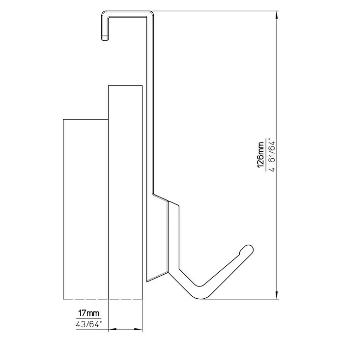 Siro Türgarderobe (L x H: 486 x 126 mm, Anzahl Haken: 4 Stk.) | BAUHAUS