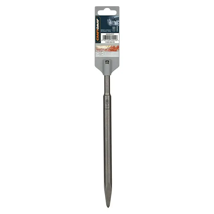 Craftomat SDS-Plus-Spitzmeißel - Länge: 250 mm - Ein Craftomat Flachmeißel in SDS-plus Ausführung. Ideal für Abbruch- und Renovierungsarbeiten, hohe Leistung und robuste Bauweise.