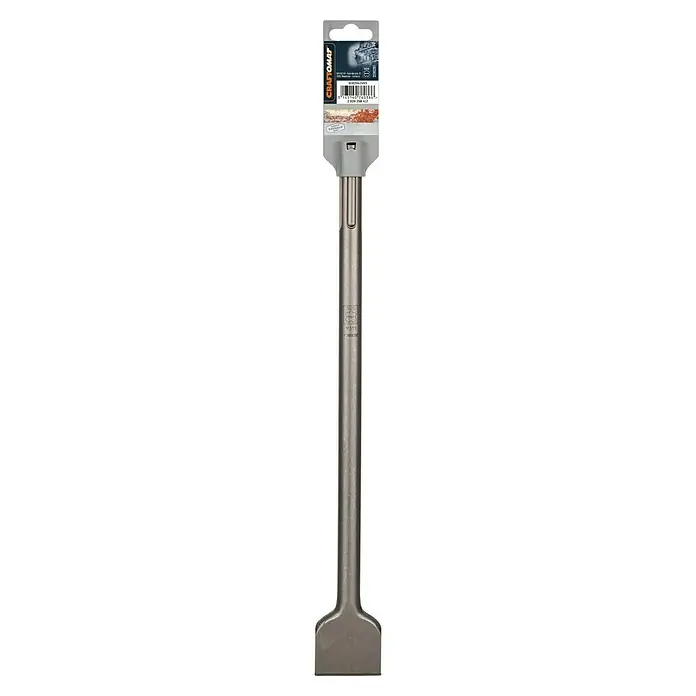 Craftomat Spatmeißel - SDS Max, Breite: 50 mm, 1 Stk. - Abgebildeter Craftomat-Flachmeißel für SDS-plus-Aufnahme, ideal für Stemmarbeiten in Stein, Beton und Mauerwerk. Robust und zuverlässig.