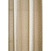 Cortina con ollaos Afrodita (140 x 260 cm, 75% algodón y 25% poliéster, Marrón / Blanco)