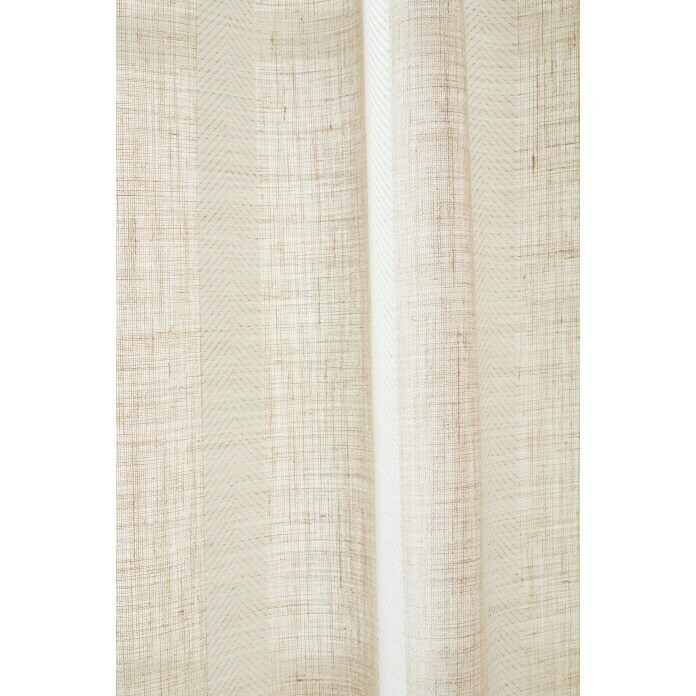 Visillo para ventana Espiga (140 x 270 cm, 68% poliéster, 4% algodón y  28% lino, Lino)