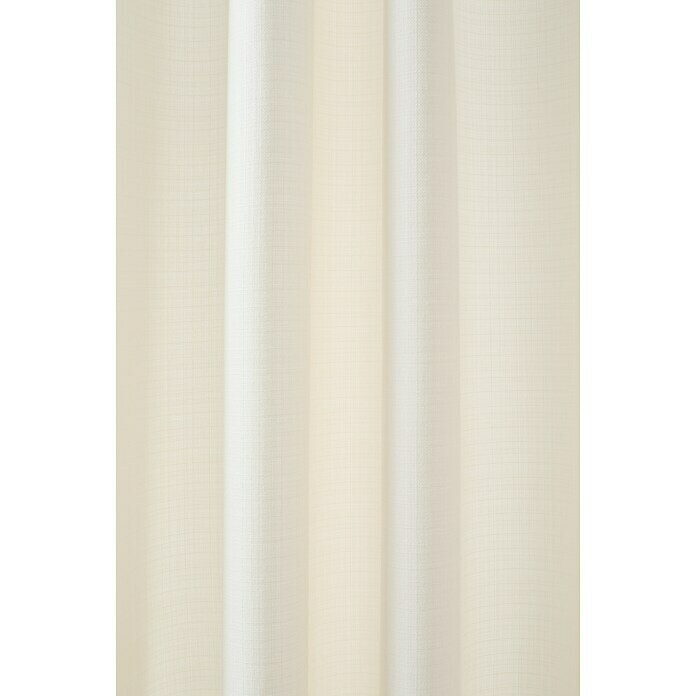 Cortina con ollaos Linoso (140 x 260 cm, 100% poliéster, Blanco)