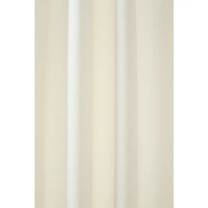 Cortina con ollaos Linoso - An x Al: 140 x 260 cm, Blanco - Primer plano de una cortina color crema que fluye suavemente, transmitiendo un ambiente tranquilo y elegante.