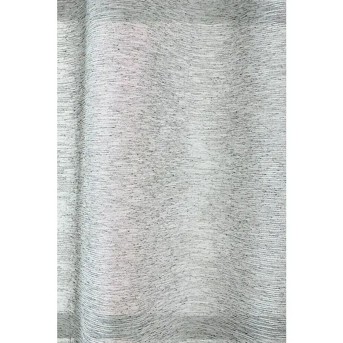 Cortina con ollaos Diego - An x Al: 140 x 250 cm, Gris - Primer plano de tela tejida con sutiles patrones grises y blancos, ideal para tapicería o cortinas.