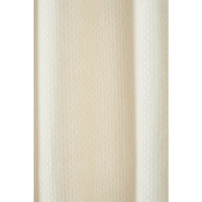 Cortina con ollaos Pike - An x Al: 140 x 260 cm, Beige - Primer plano de tela texturizada de color crema, ideal para cortinas o tapicería, aportando una elegancia sutil a cualquier habitación.