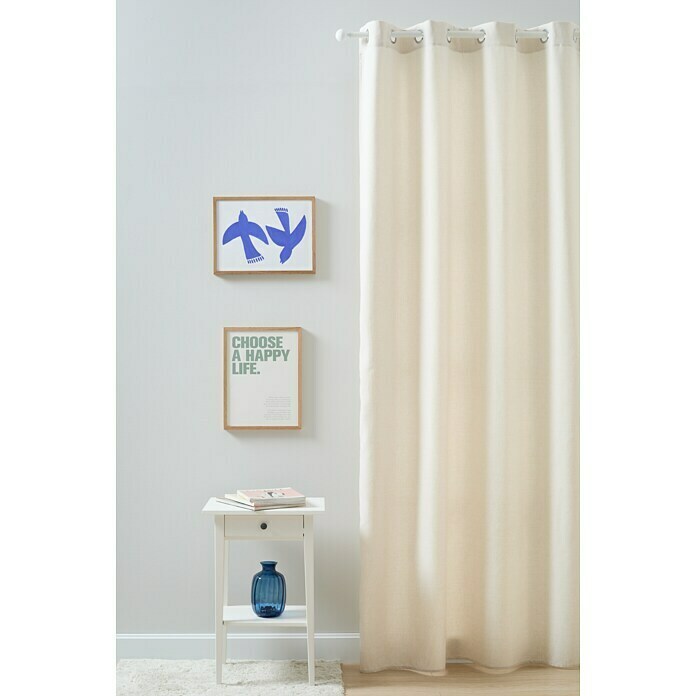 Cortina con ollaos Annie (An x Al: 140 x 260 cm, 100% poliéster, Beige) | BAUHAUS